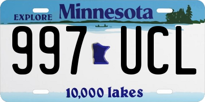MN license plate 997UCL