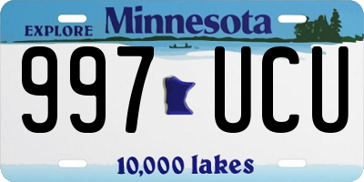 MN license plate 997UCU