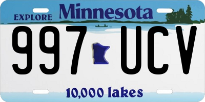 MN license plate 997UCV