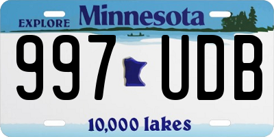 MN license plate 997UDB