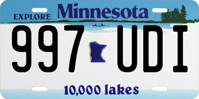 MN license plate 997UDI