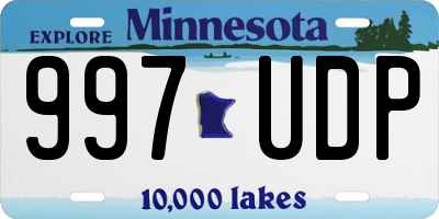MN license plate 997UDP