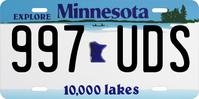 MN license plate 997UDS