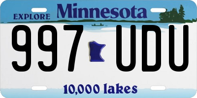 MN license plate 997UDU