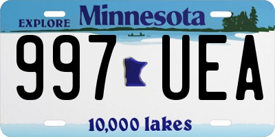 MN license plate 997UEA