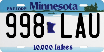 MN license plate 998LAU