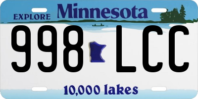 MN license plate 998LCC