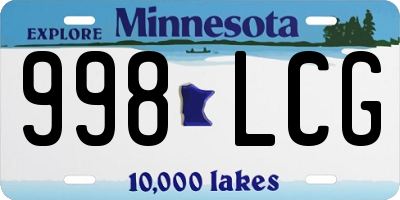 MN license plate 998LCG