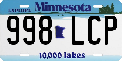 MN license plate 998LCP