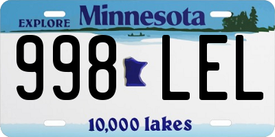 MN license plate 998LEL