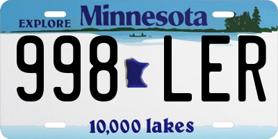 MN license plate 998LER