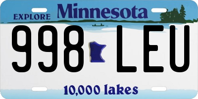 MN license plate 998LEU