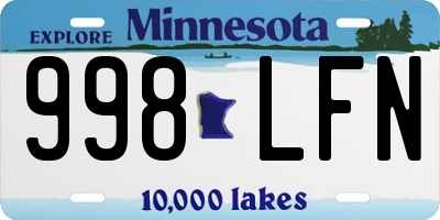 MN license plate 998LFN