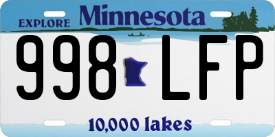 MN license plate 998LFP