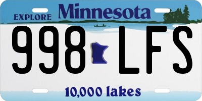 MN license plate 998LFS