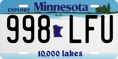 MN license plate 998LFU