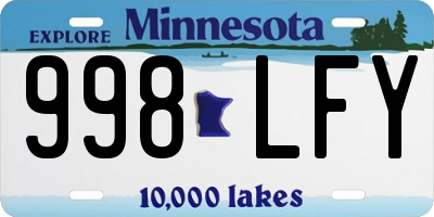 MN license plate 998LFY