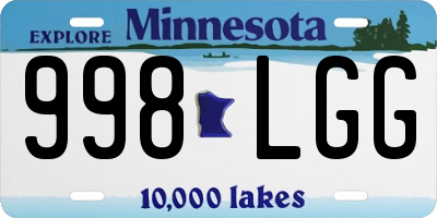 MN license plate 998LGG