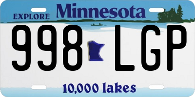 MN license plate 998LGP