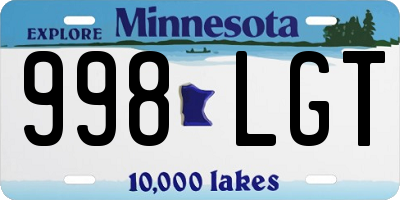 MN license plate 998LGT