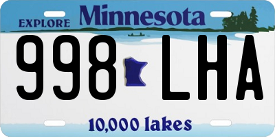 MN license plate 998LHA