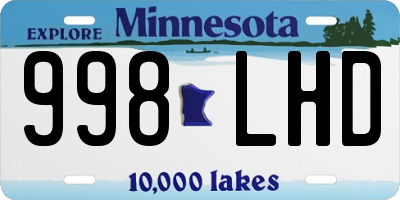 MN license plate 998LHD