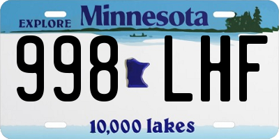 MN license plate 998LHF