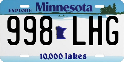 MN license plate 998LHG