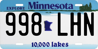 MN license plate 998LHN