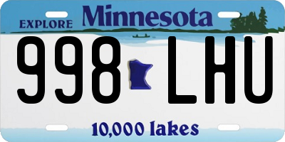 MN license plate 998LHU