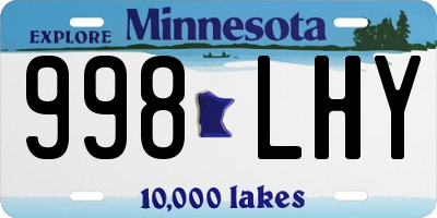 MN license plate 998LHY