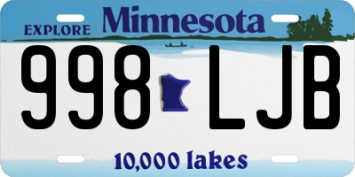 MN license plate 998LJB