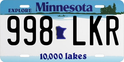 MN license plate 998LKR