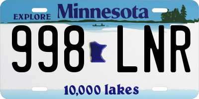MN license plate 998LNR