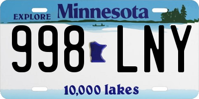 MN license plate 998LNY