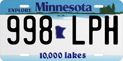 MN license plate 998LPH