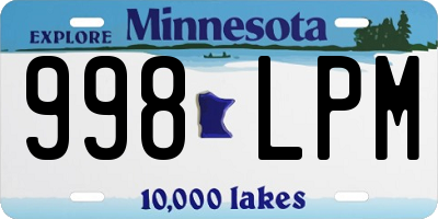 MN license plate 998LPM