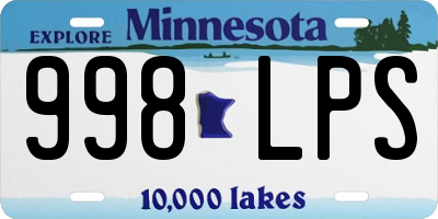 MN license plate 998LPS