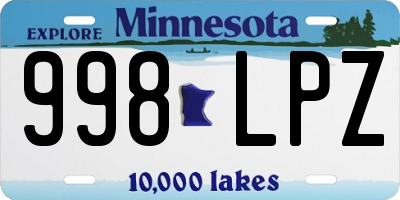 MN license plate 998LPZ