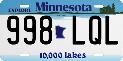 MN license plate 998LQL