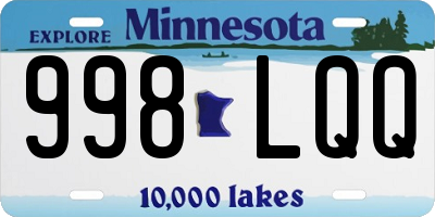MN license plate 998LQQ