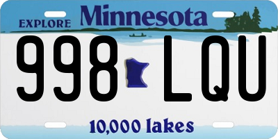MN license plate 998LQU