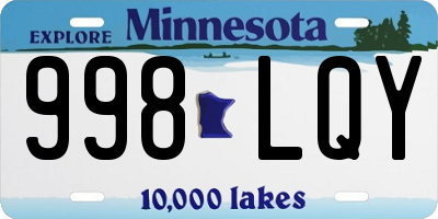 MN license plate 998LQY