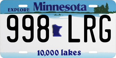 MN license plate 998LRG