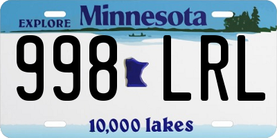 MN license plate 998LRL