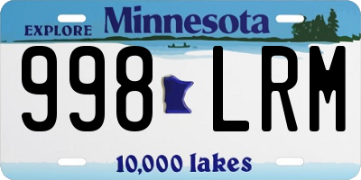 MN license plate 998LRM