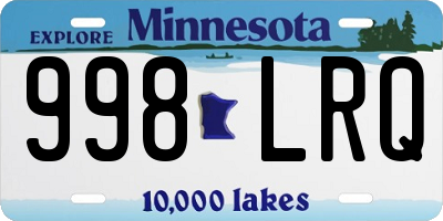 MN license plate 998LRQ