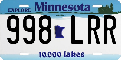 MN license plate 998LRR