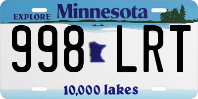 MN license plate 998LRT