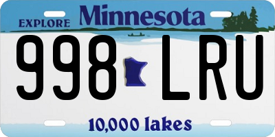 MN license plate 998LRU